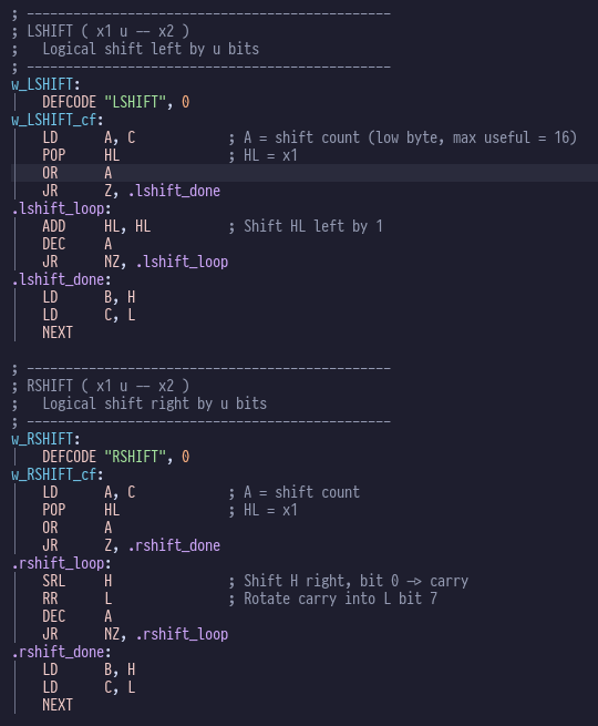 shift operators
