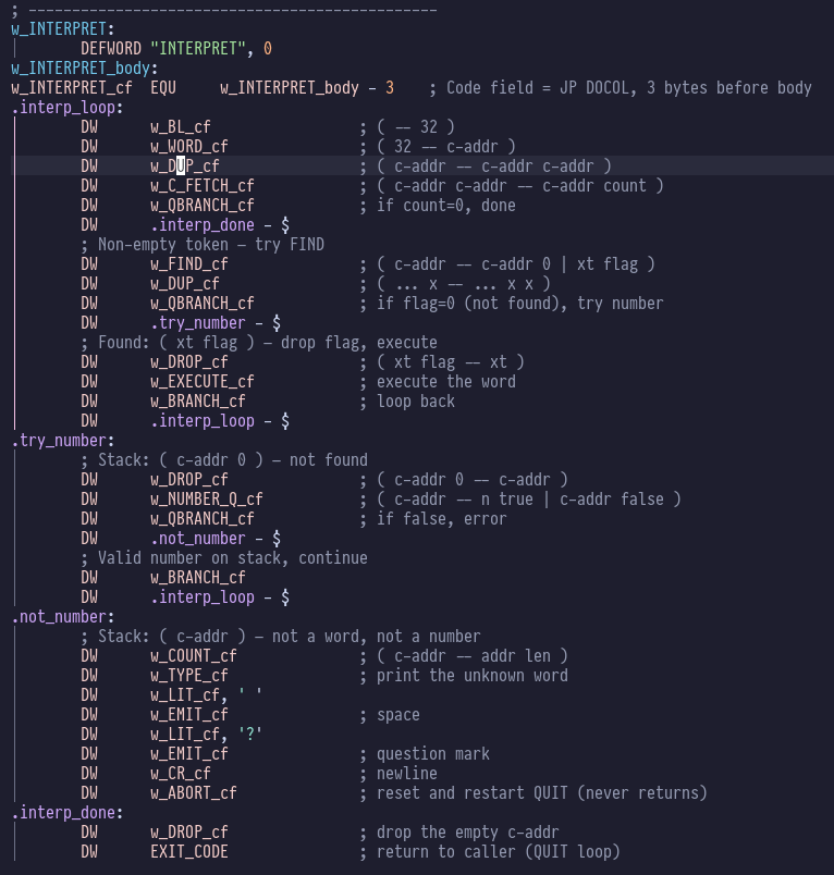 INTERPRET implementation