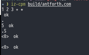 Fixed Forth interpreter