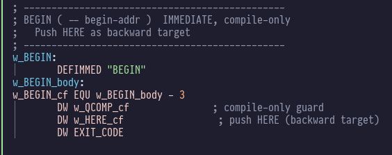 BEGIN implementation