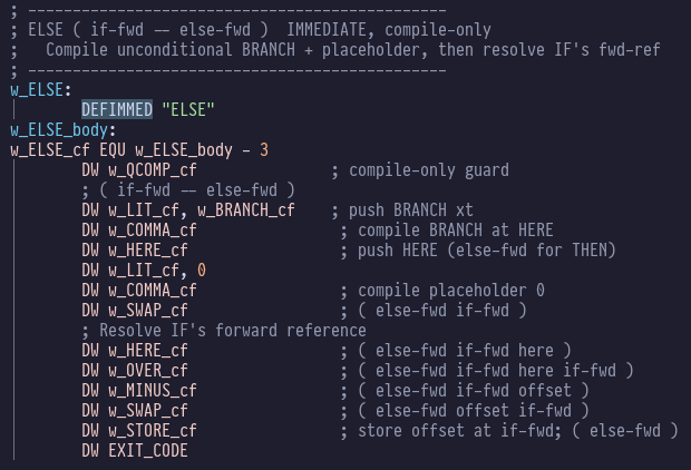 ELSE implementation