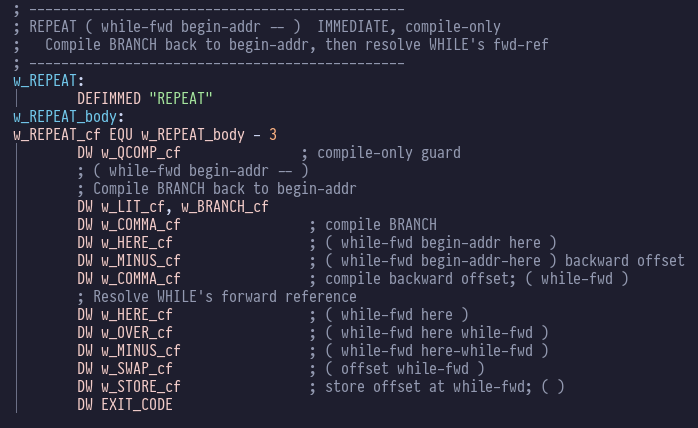 REPEAT implementation