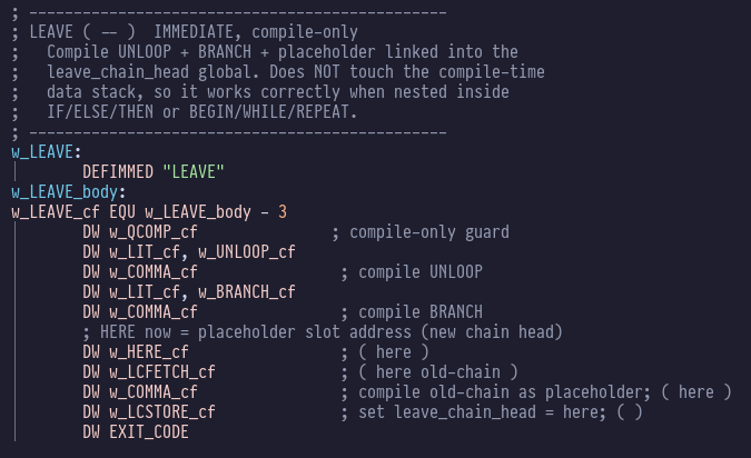 LEAVE implementation