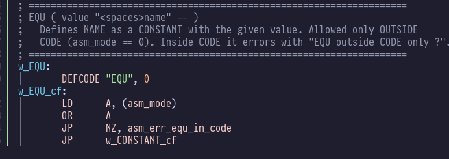 EQU implementation