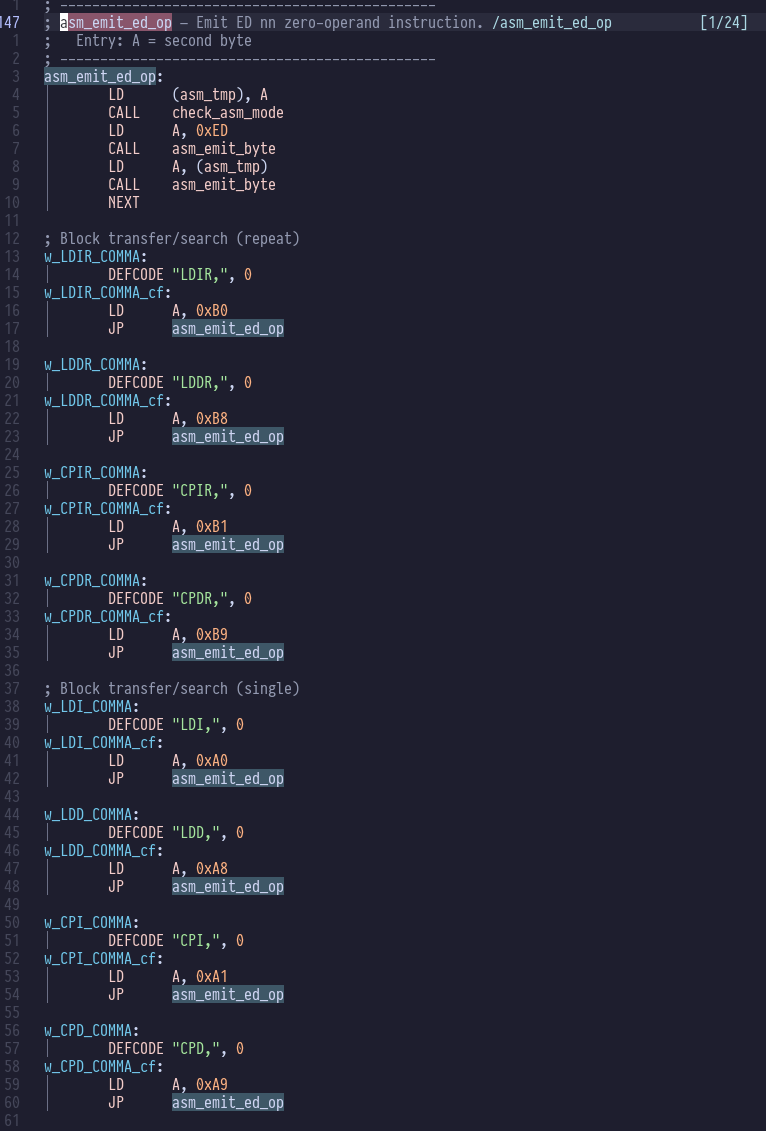 ED opcodes