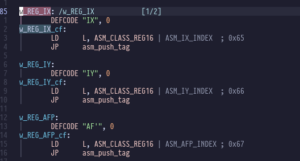 IX/IY registers