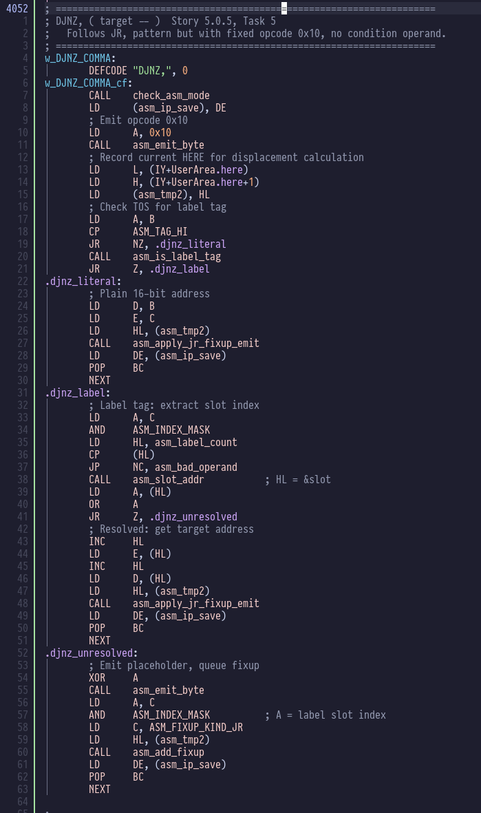 DJNZ implementation