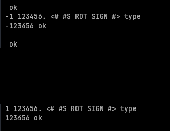 pictured numeric sign handling