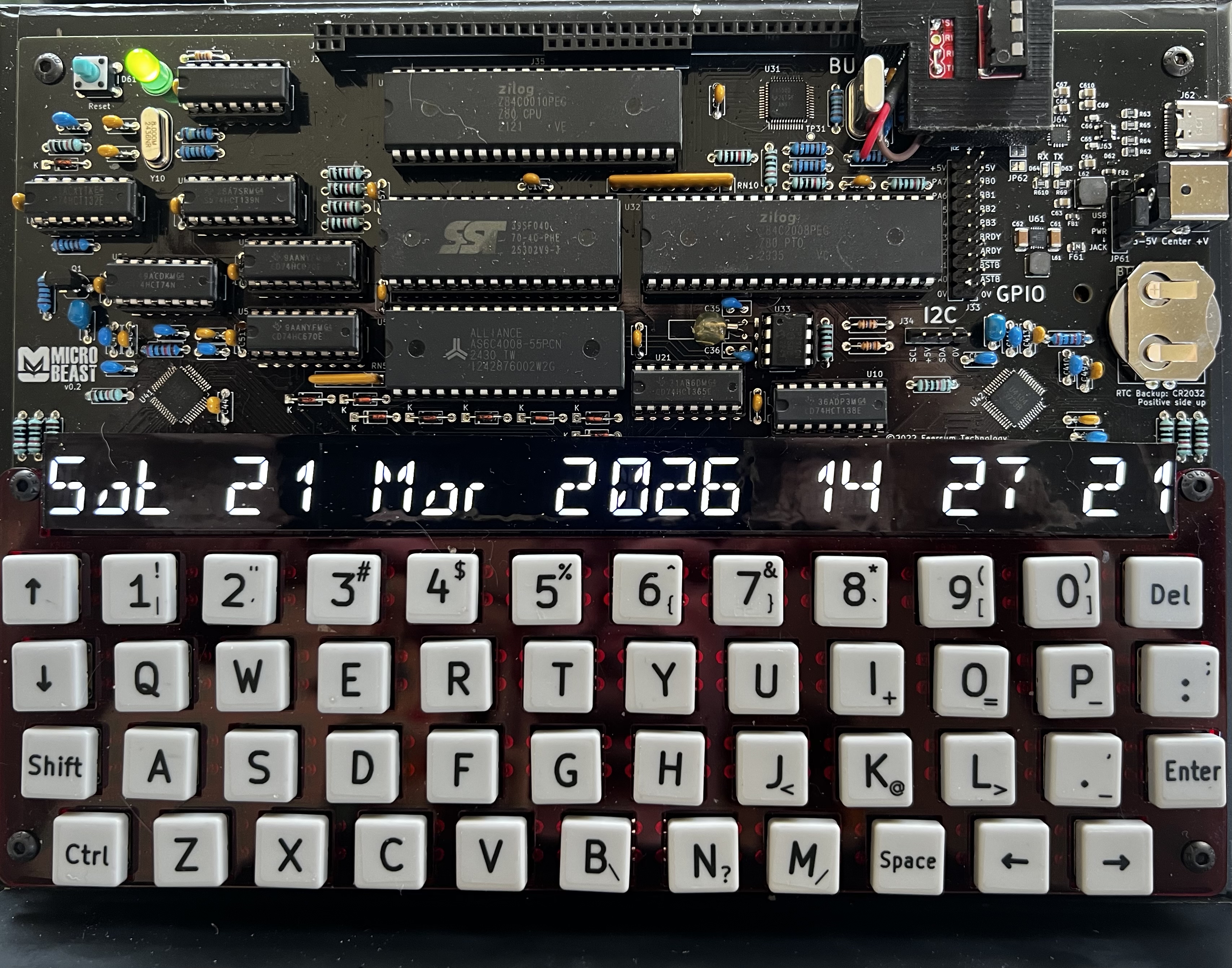 Beast showing clock screen