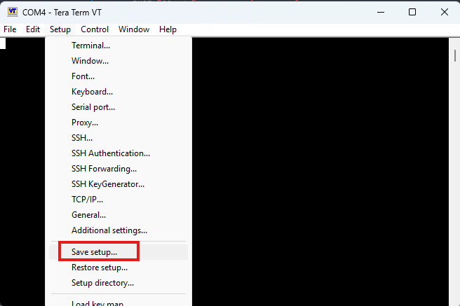 Teraterm save setup