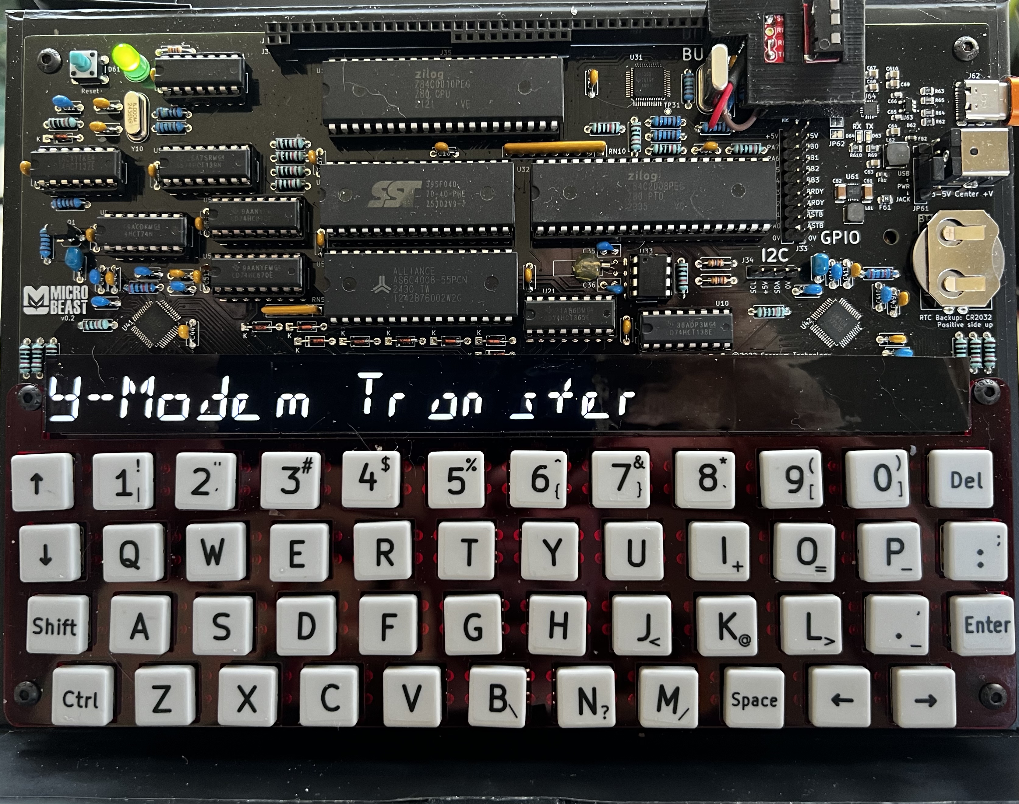 Beast Y-Modem screen